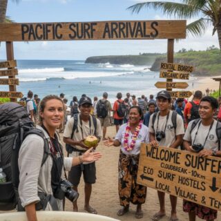 surf tourism arrival
