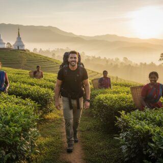 Sri Lanka backpacker sunrise