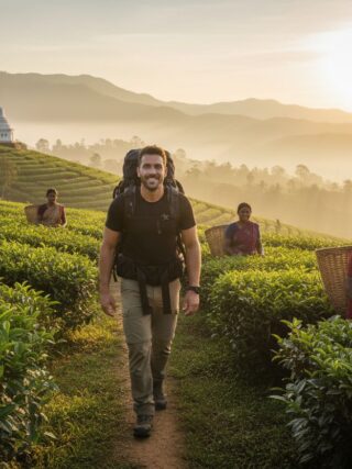 Sri Lanka backpacker sunrise