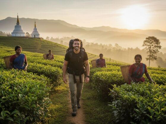 Sri Lanka backpacker sunrise
